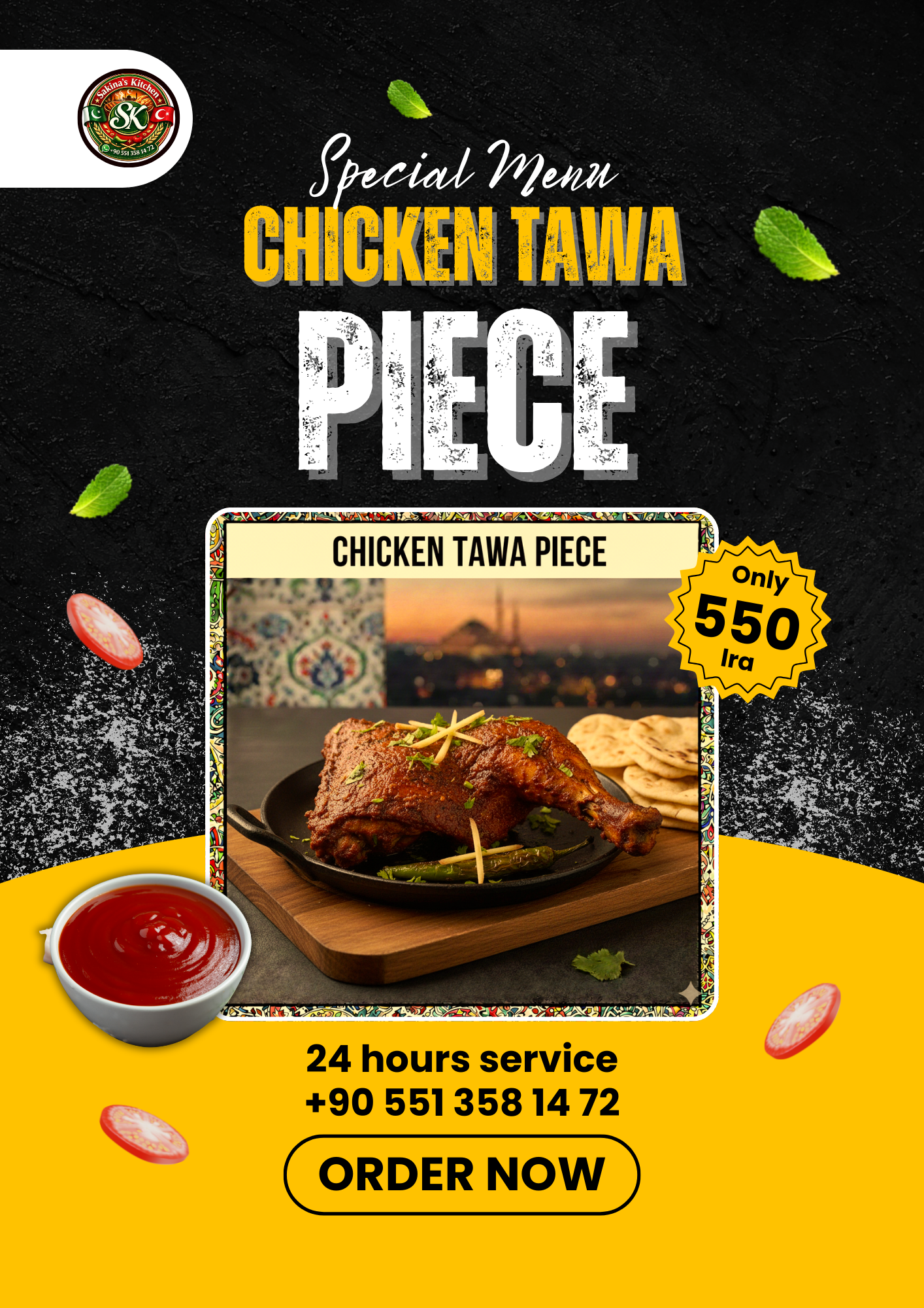 Chicken Tawa Piece