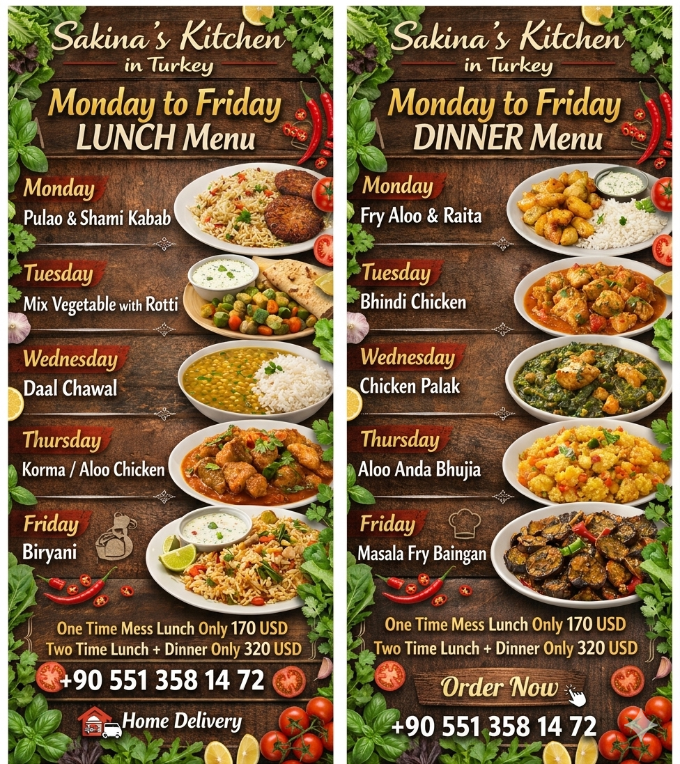 Weekly Mess (Monday to Friday)