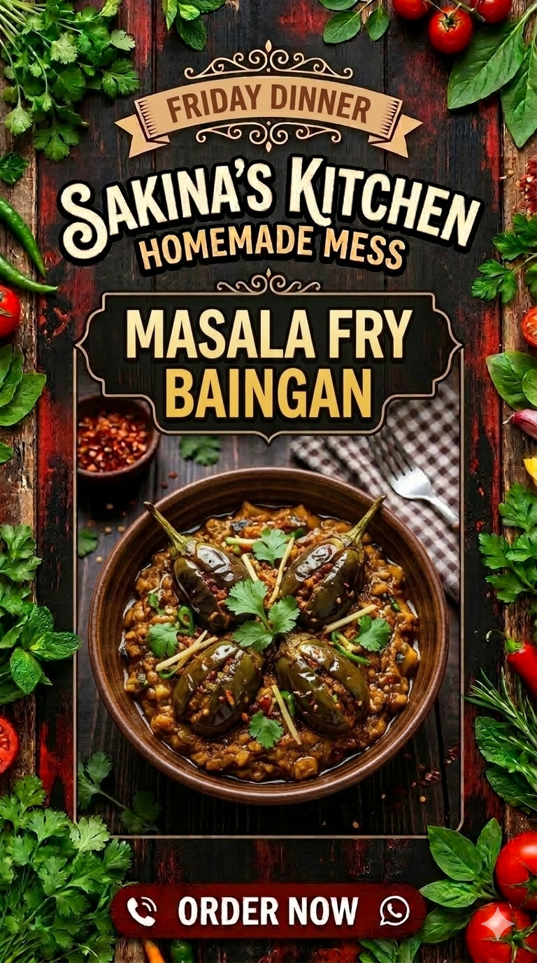 Friday Dinner (Masala Fry Baingan)