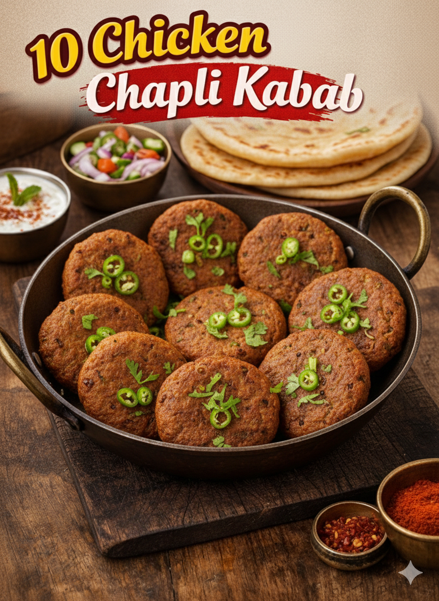 10 Chicken Chapli Kabab