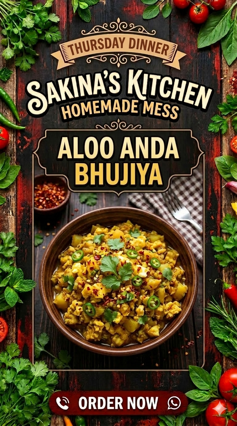 Thursday Dinner (Allo Anda Bhujiya)