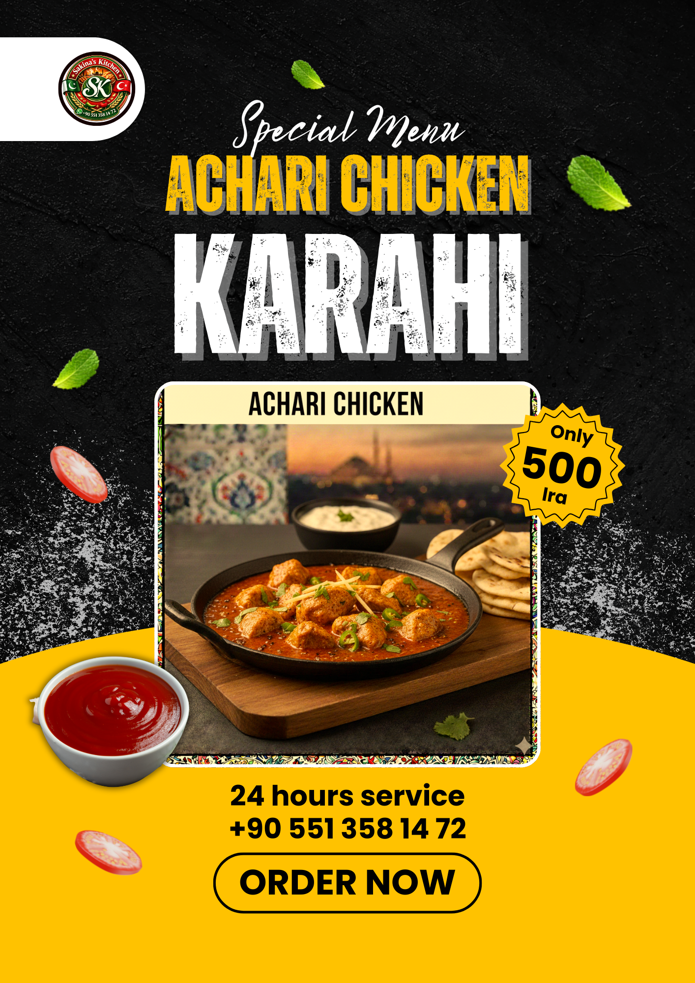 Achari Chicken Karrahi