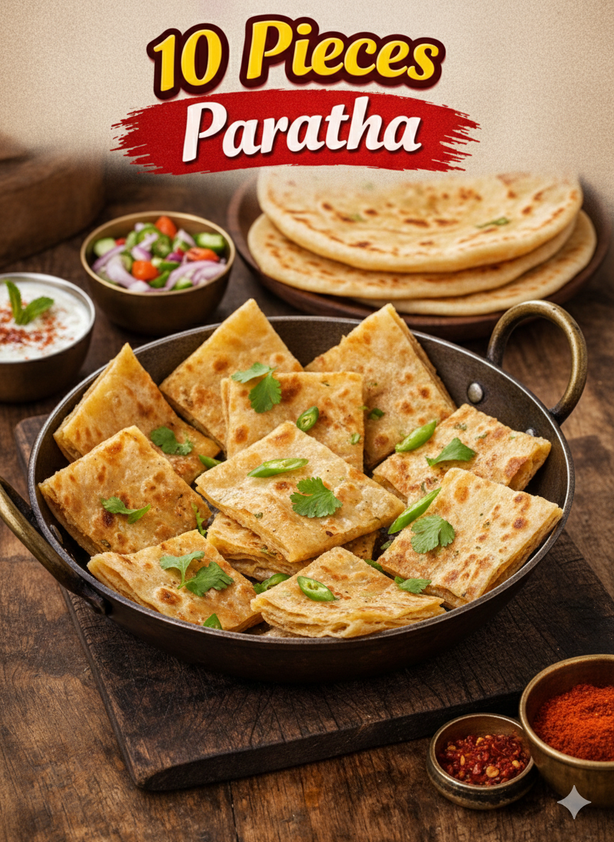 10 Pieces Paratha