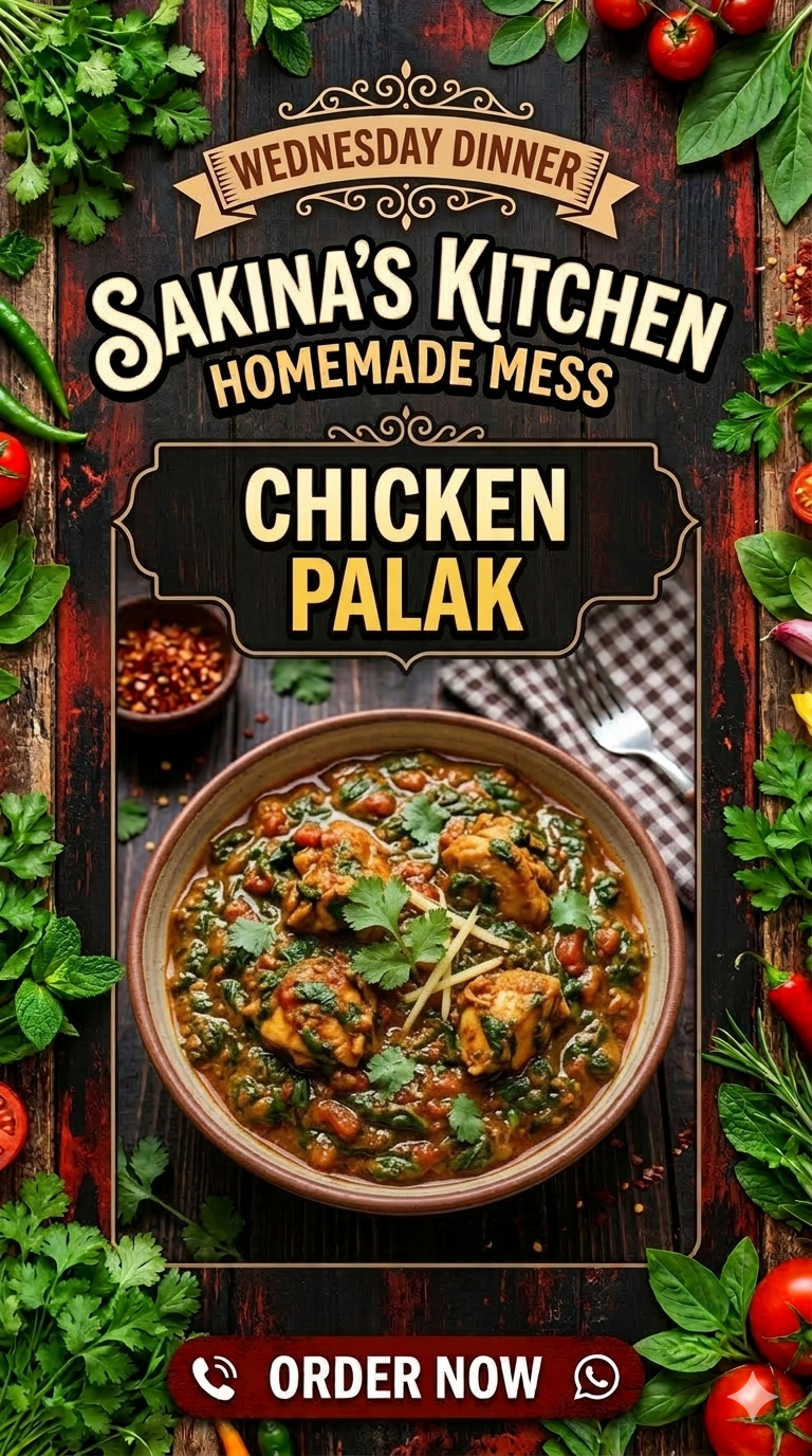 Wednesday Dinner (Chicken Palak)