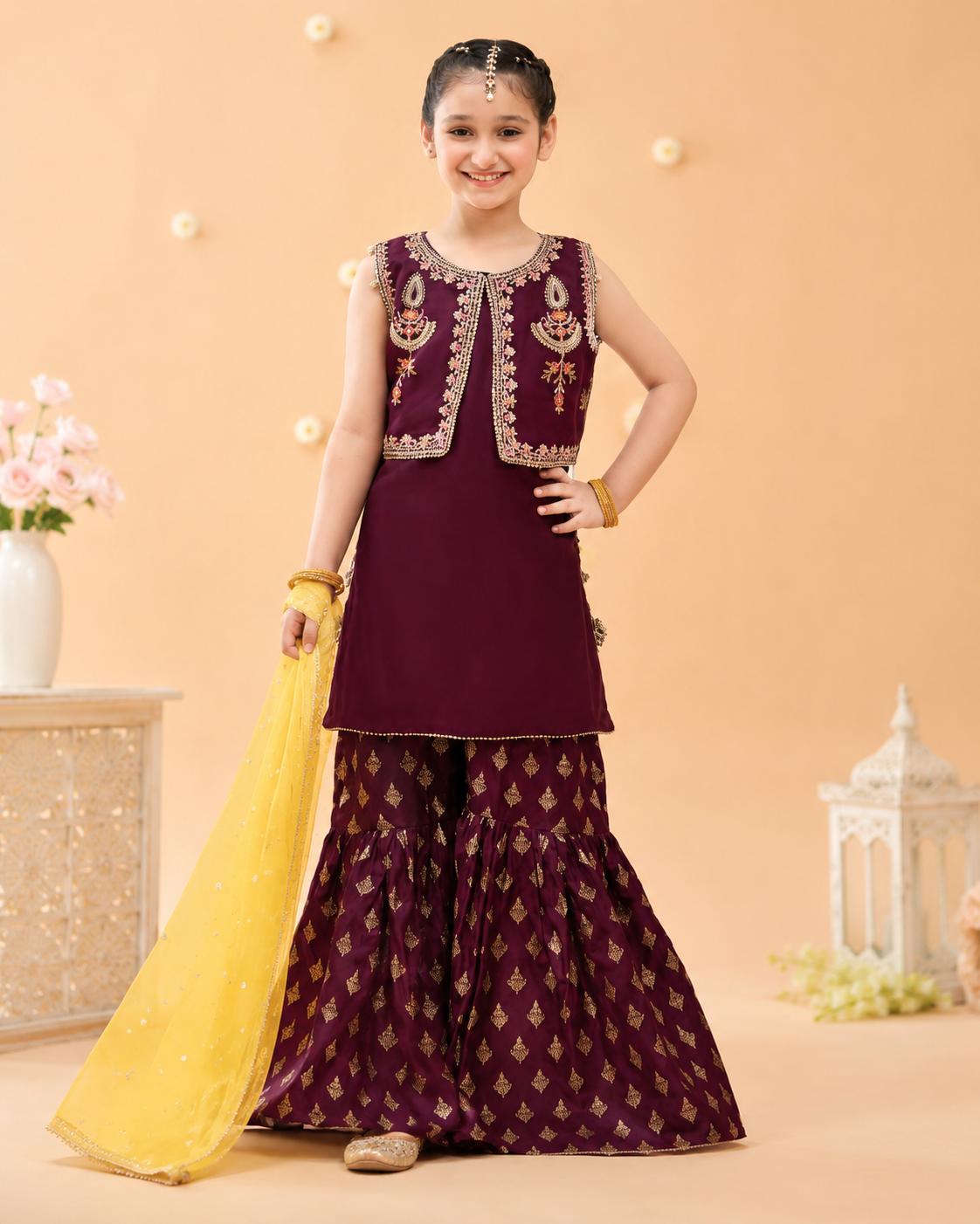 Girls Festive Sharara Set