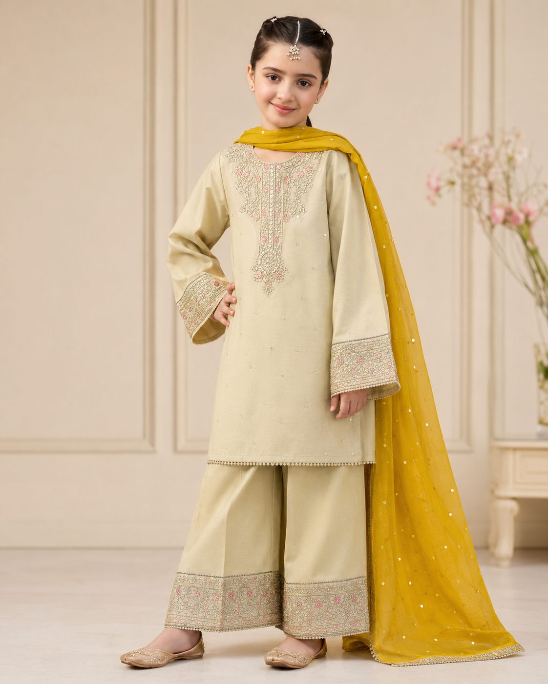 Girls' Traditional Embroidered Suit