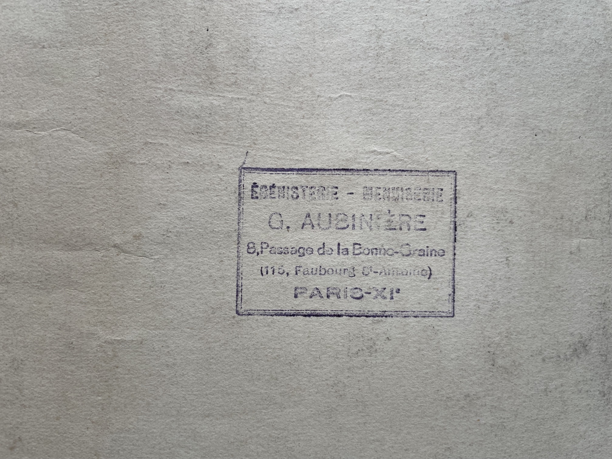 Gouache, étude, atelier d'ébénisterie