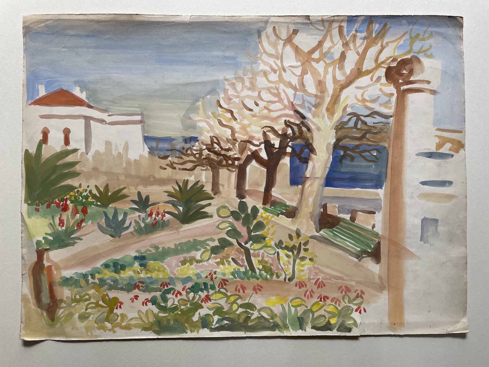 Aquarelle Georges Le Poitevin