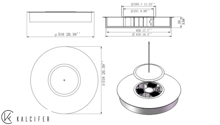 KALCIFER BIOETANOL ROUND