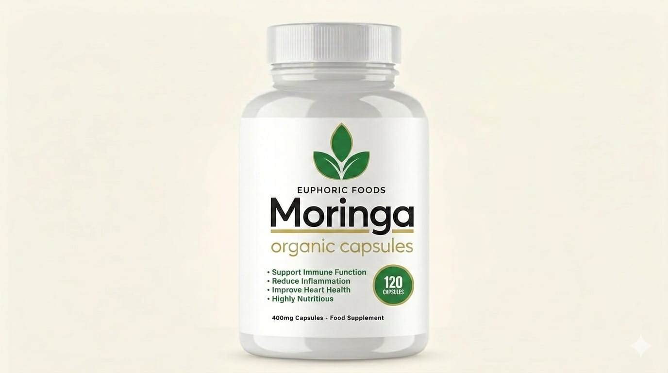 120 Premium Organic Moringa Capsules 