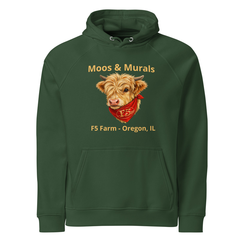 Moos-Murals Unisex eco raglan hoodie