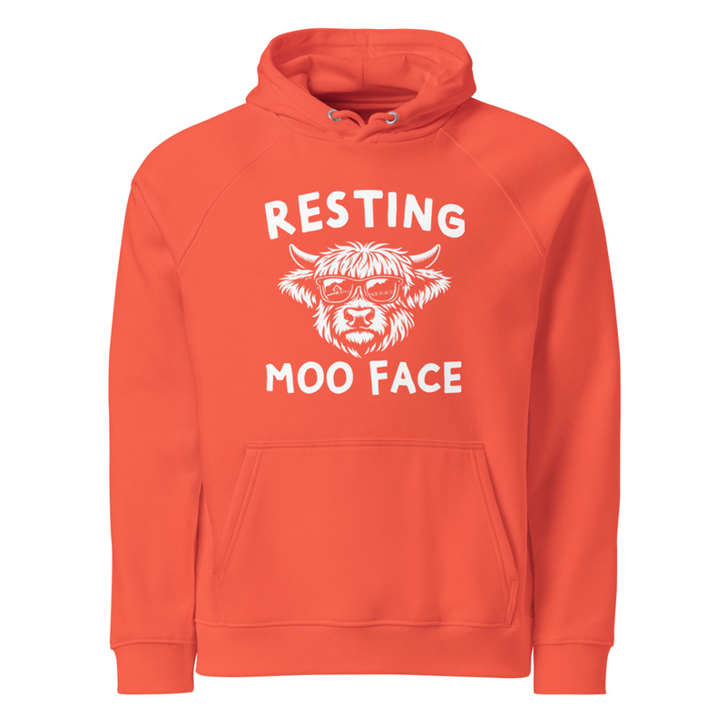 Resting Moo Face - Unisex eco raglan hoodie