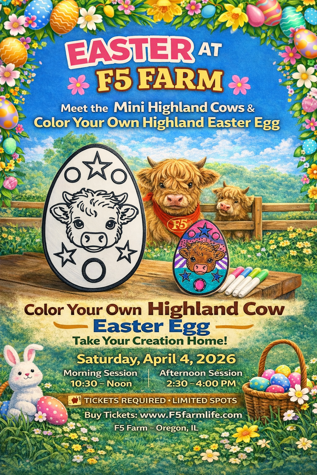 April 4, 2026 Easter Mini Cow Event - 2:30-4pm