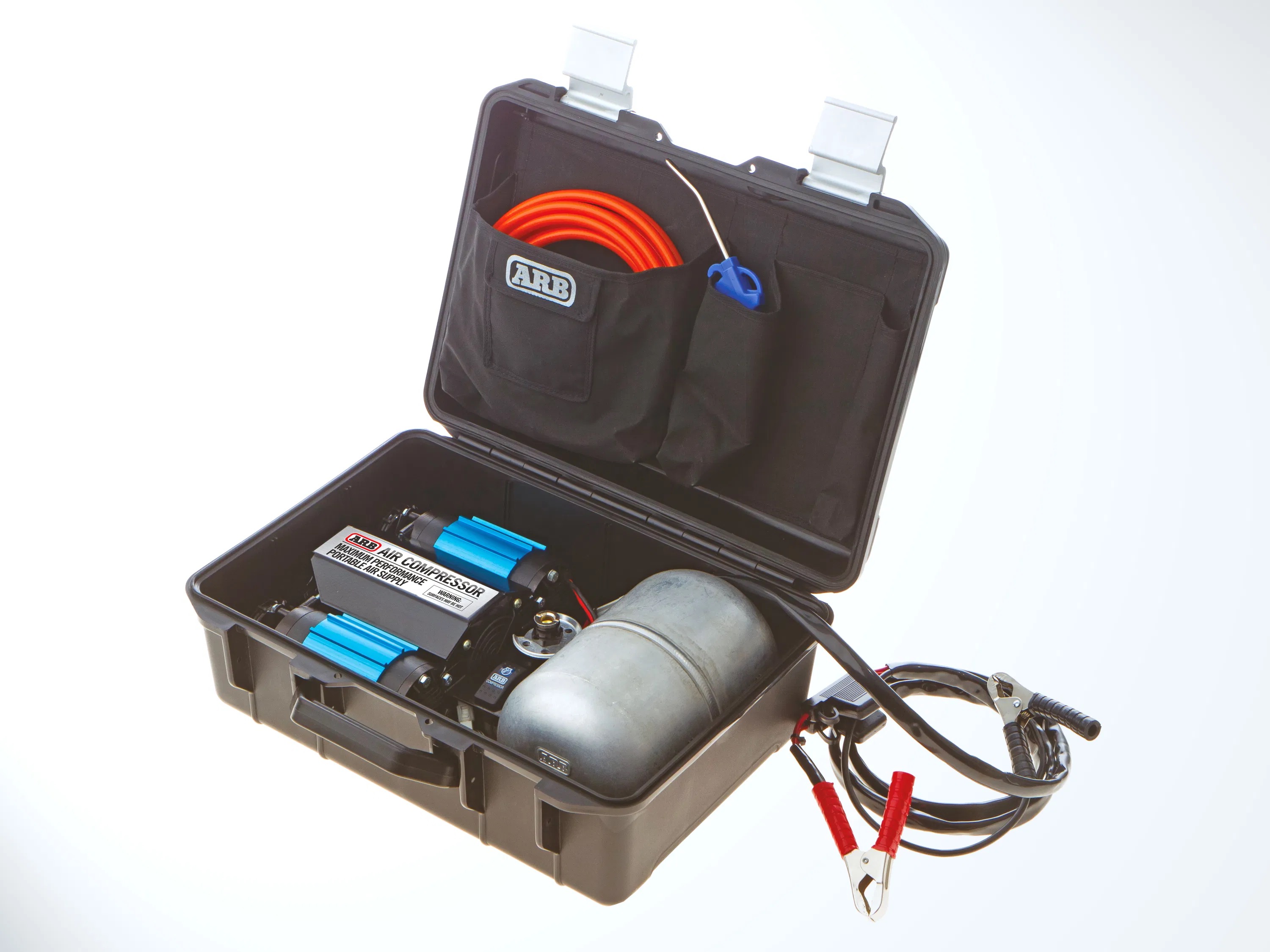 ARB-Doppelkompressor 12-Volt, inkl. Zubehör, 6m Schlauch und 4 l Tank