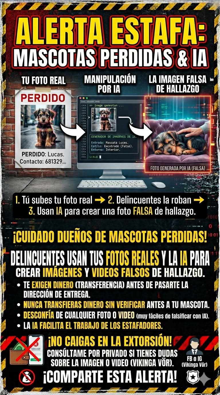 🚨⚠️ ALERTA POR ESTAFAS CON MASCOTAS PERDIDAS ⚠️🚨