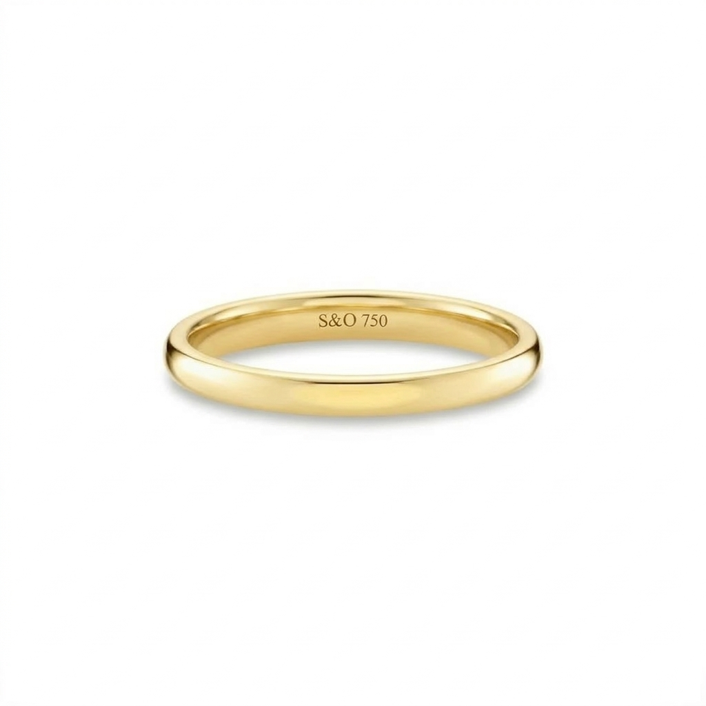 Par De Alianças Em Ouro 18k Casamento Tradicional Dourado