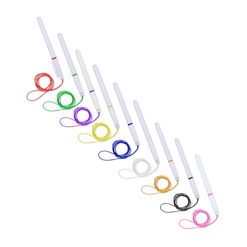 Caneta Plástica Com Cordão