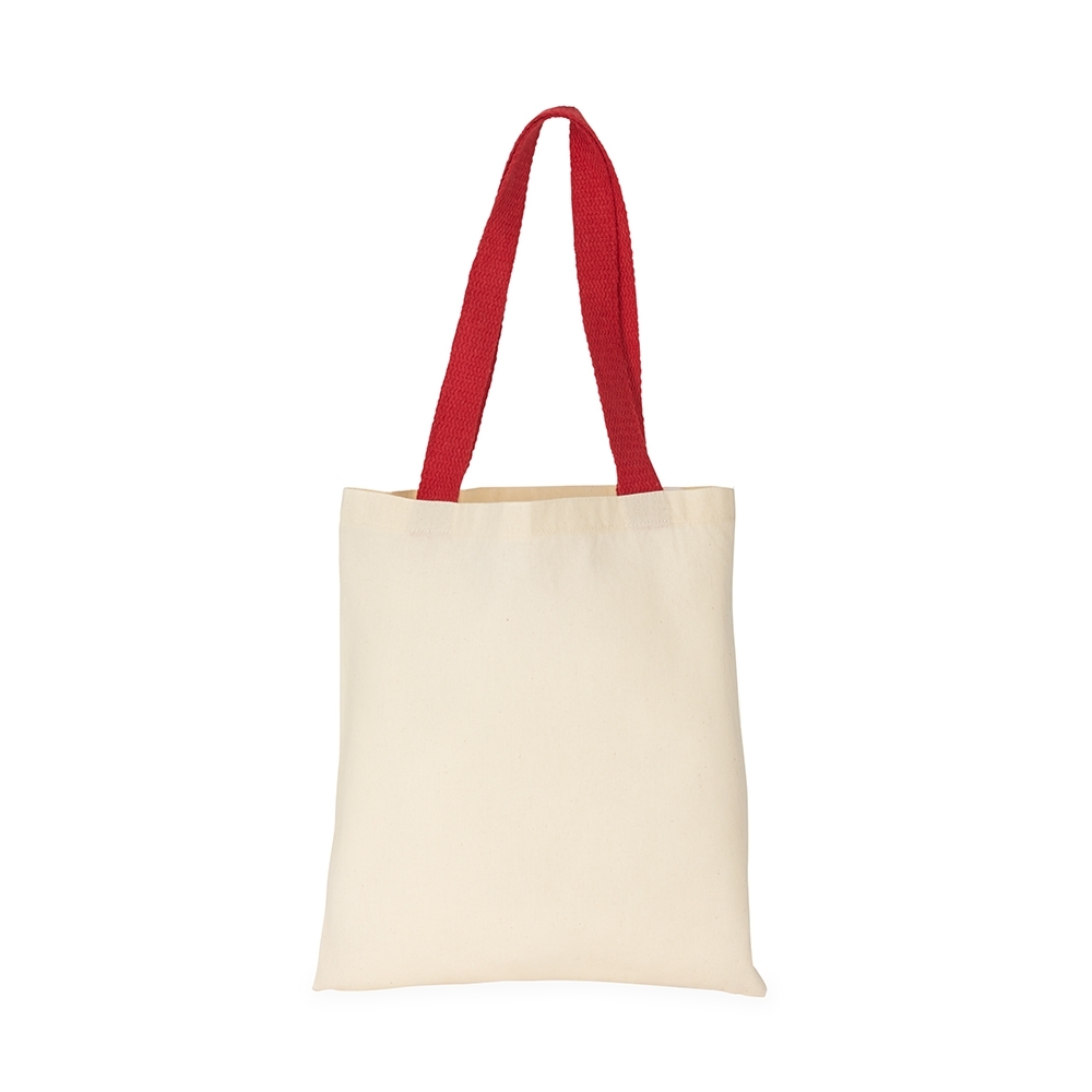 Ecobag de Algodão Cru e Alça Colorida