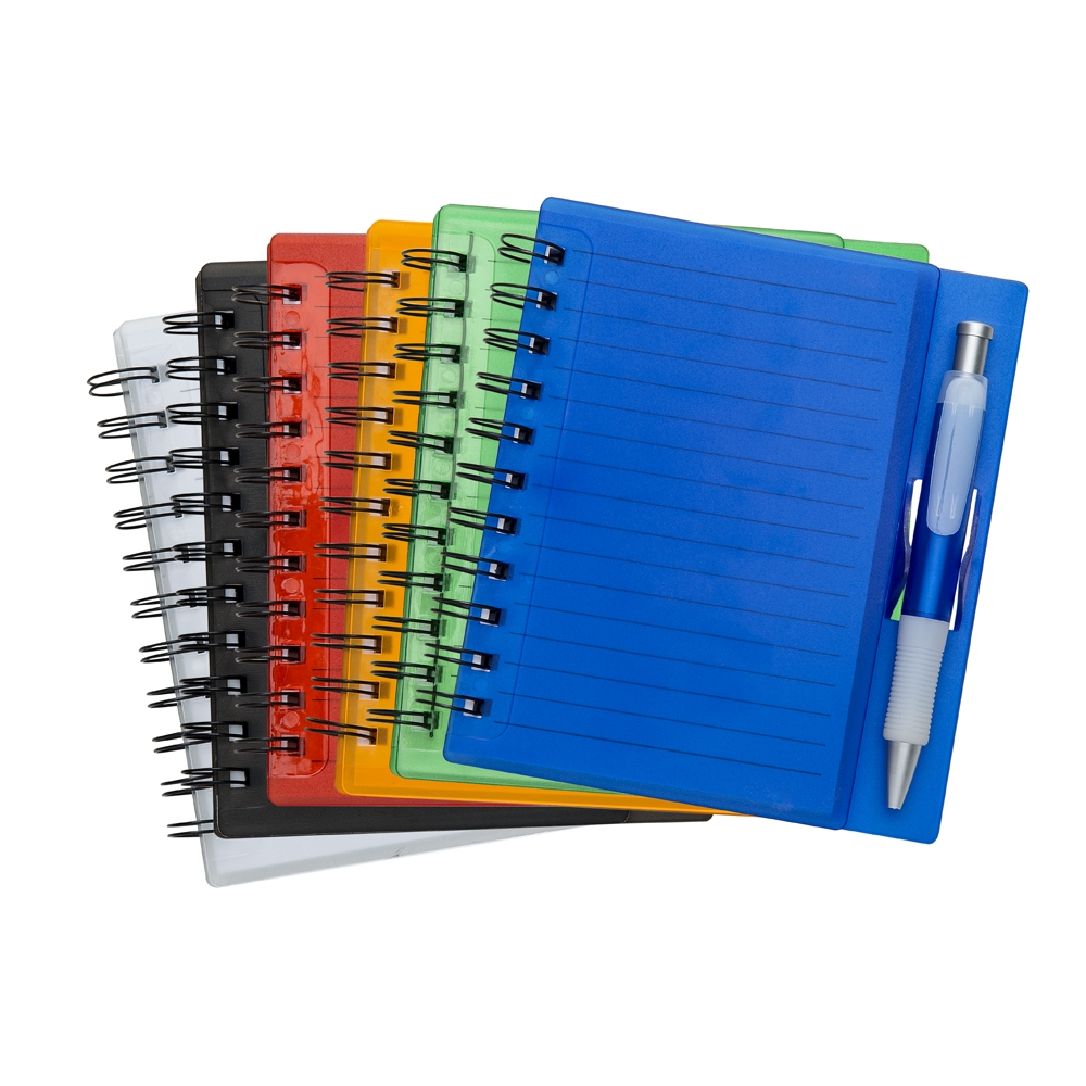 Caderno Plástico com Caneta