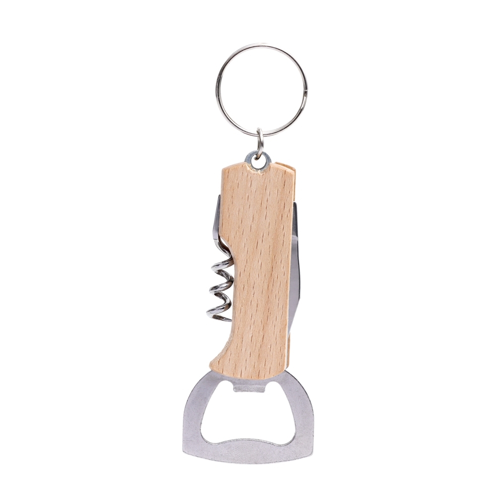 Chaveiro Abridor Multifuncional de Madeira