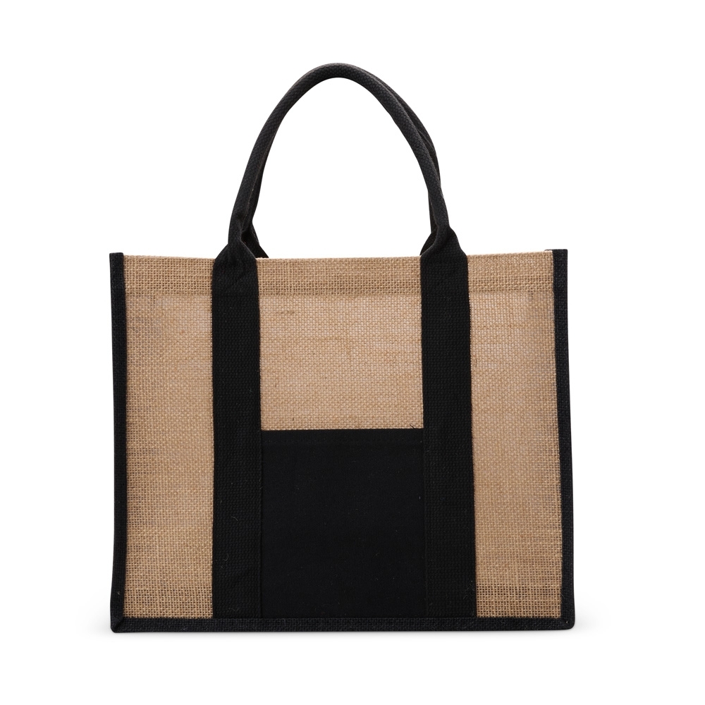 Bolsa de Juta com Detalhes em Linho Colorido