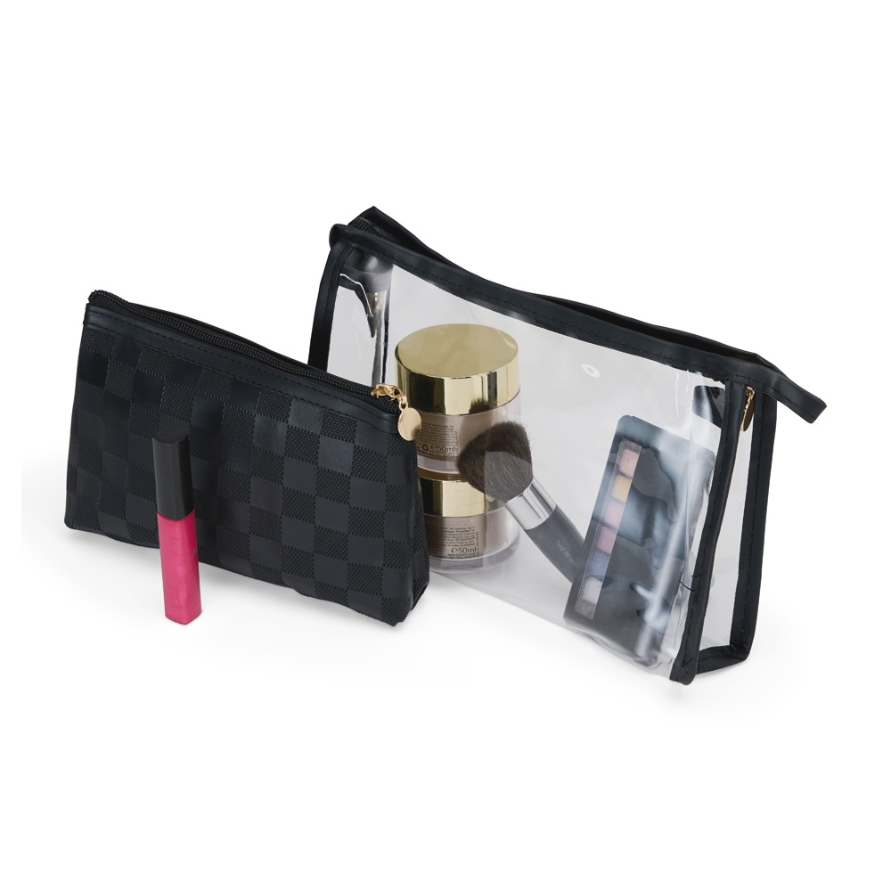 Kit Necessaire Transparente e Texturizada