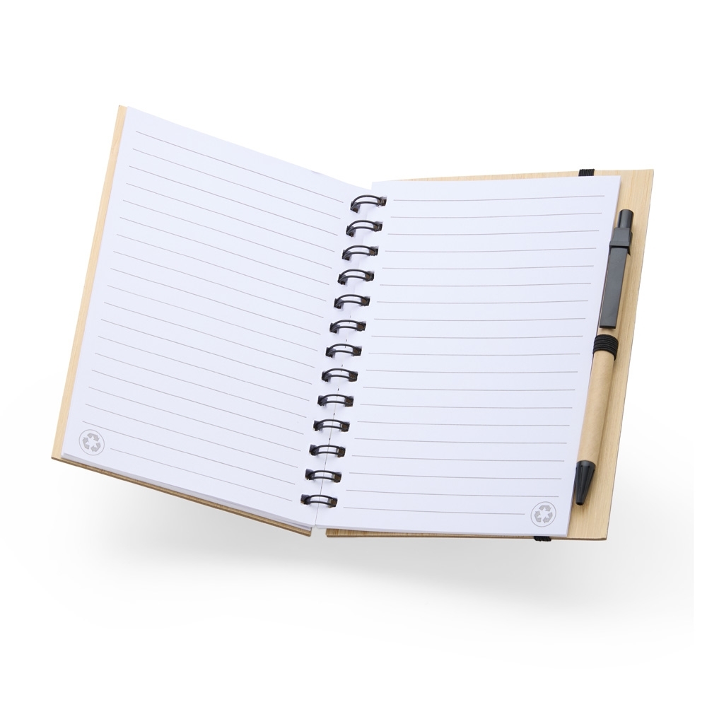 Caderno de Papelão com Caneta