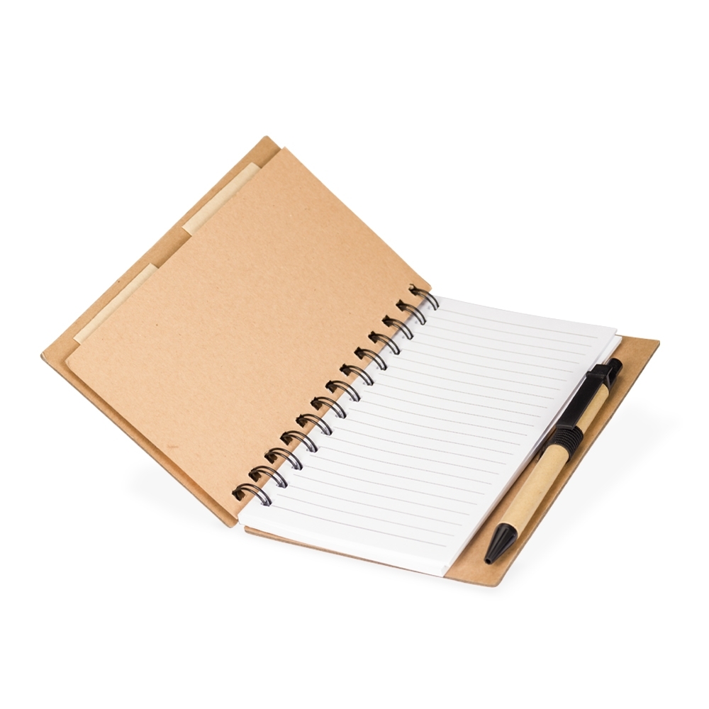 Caderno Ecológico com Autoadesivos e Caneta