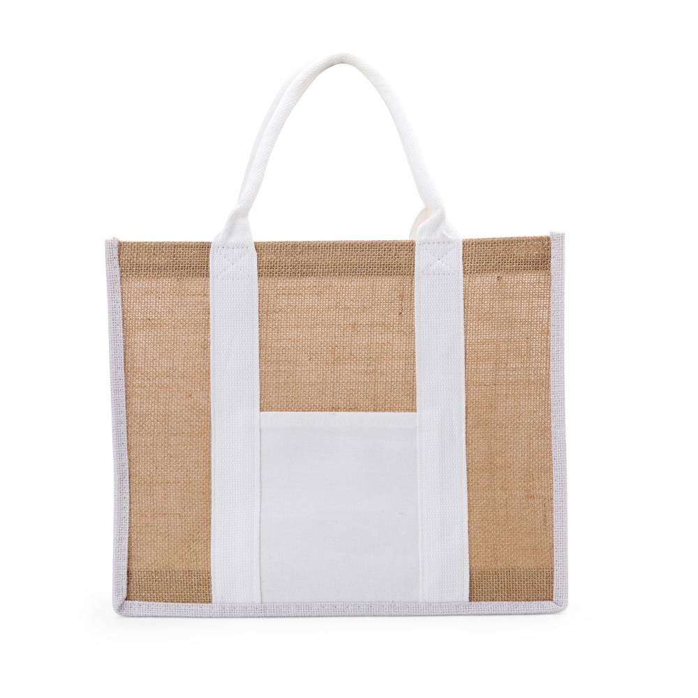 Bolsa de Juta com Detalhes em Linho Colorido