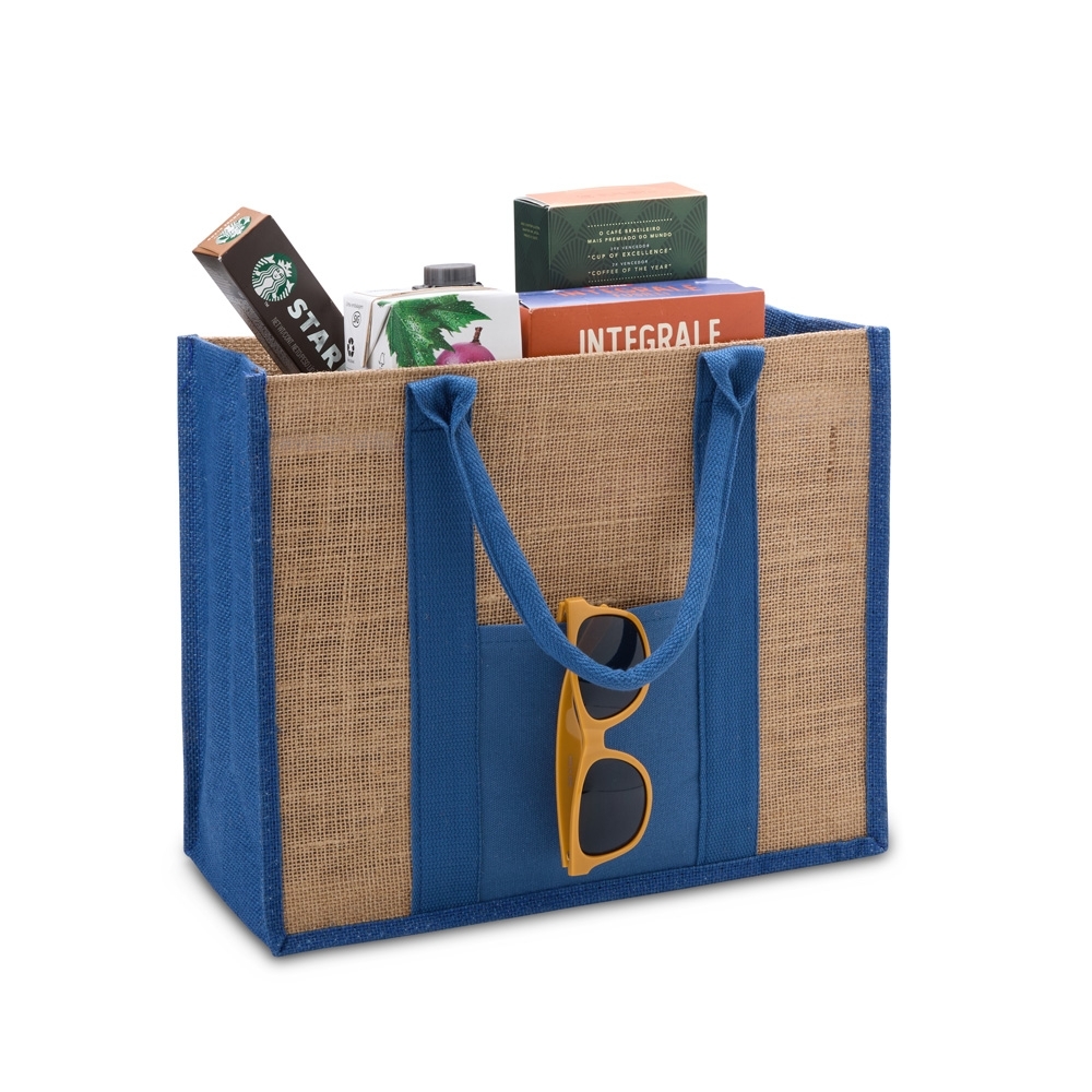 Bolsa de Juta com Detalhes em Linho Colorido