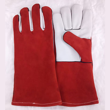 CHROME + SPLIT LEATHER WELDING GLOVES - 35 CM