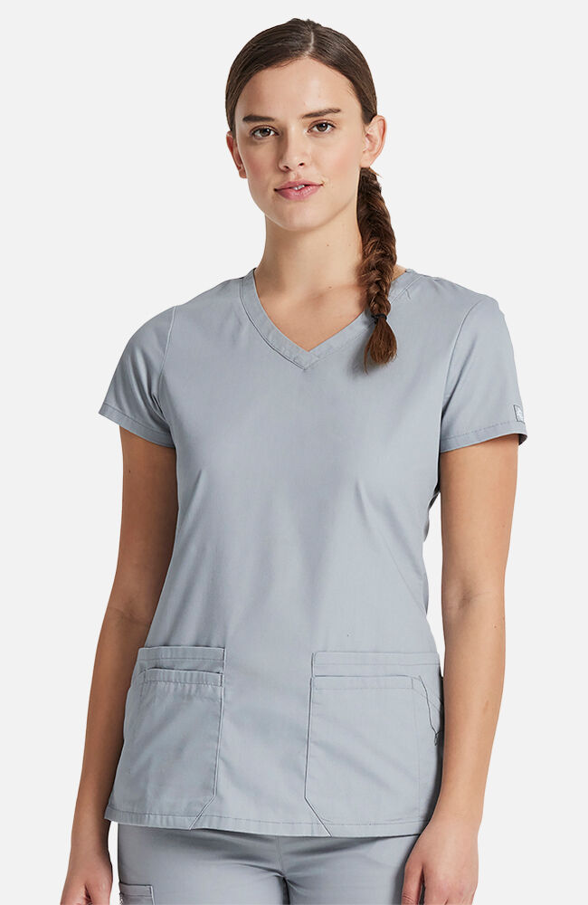 Blusa cuello en V y cinco bolsillos