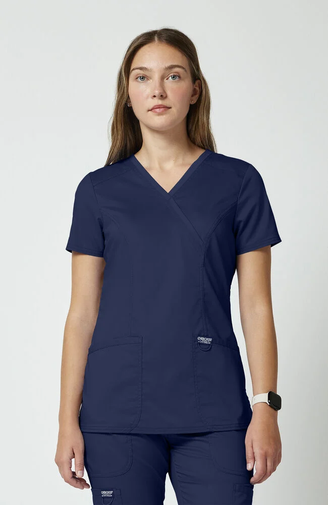 Blusa 3 bolsillos corte cruzado