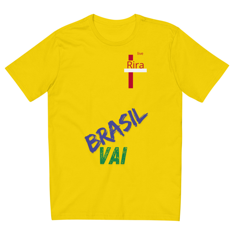 Vai Brasil, Vamos torcer!  fitted straight t-shirt