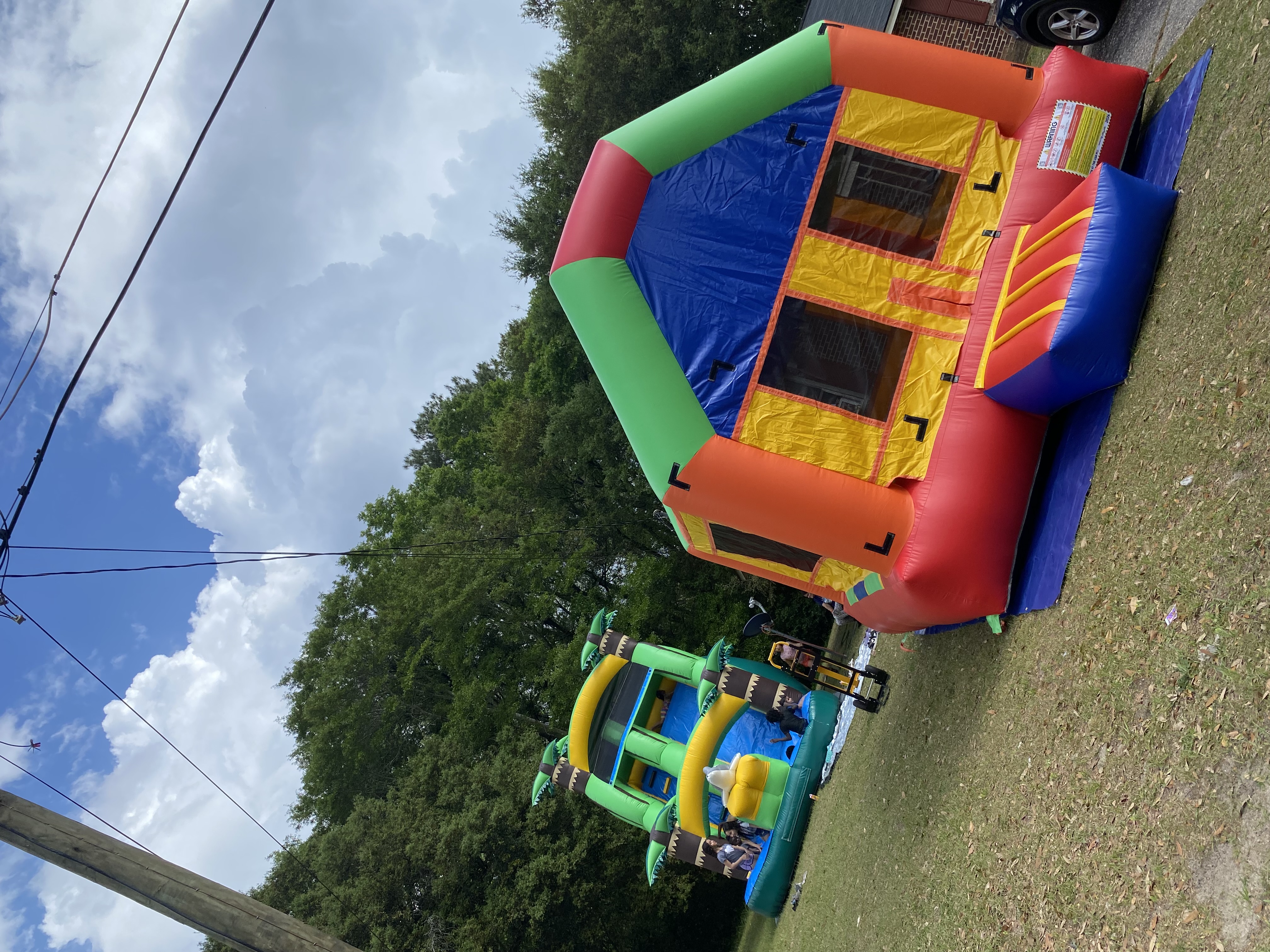 pink inflatable houses13x13