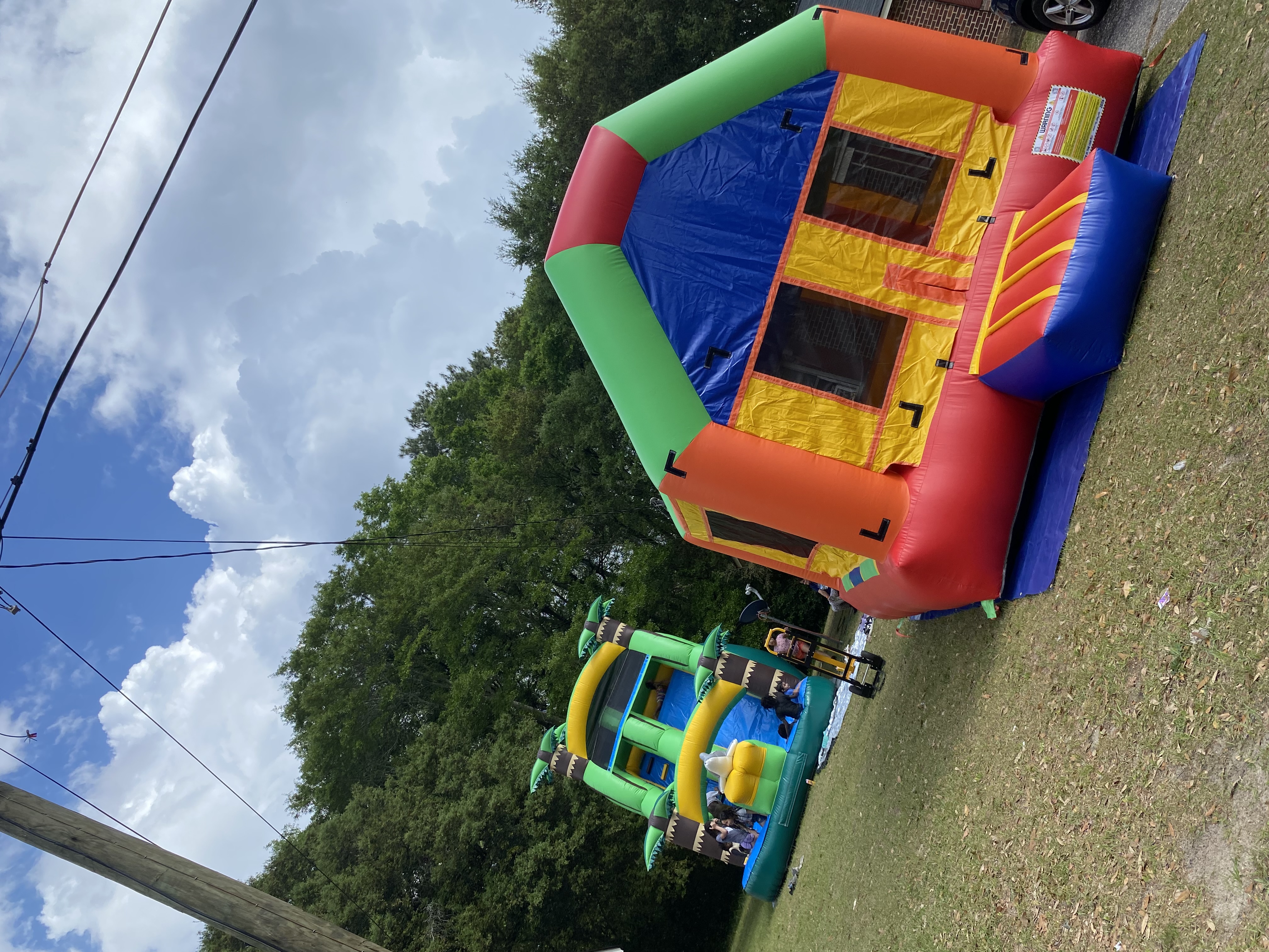 pink inflatable houses13x13