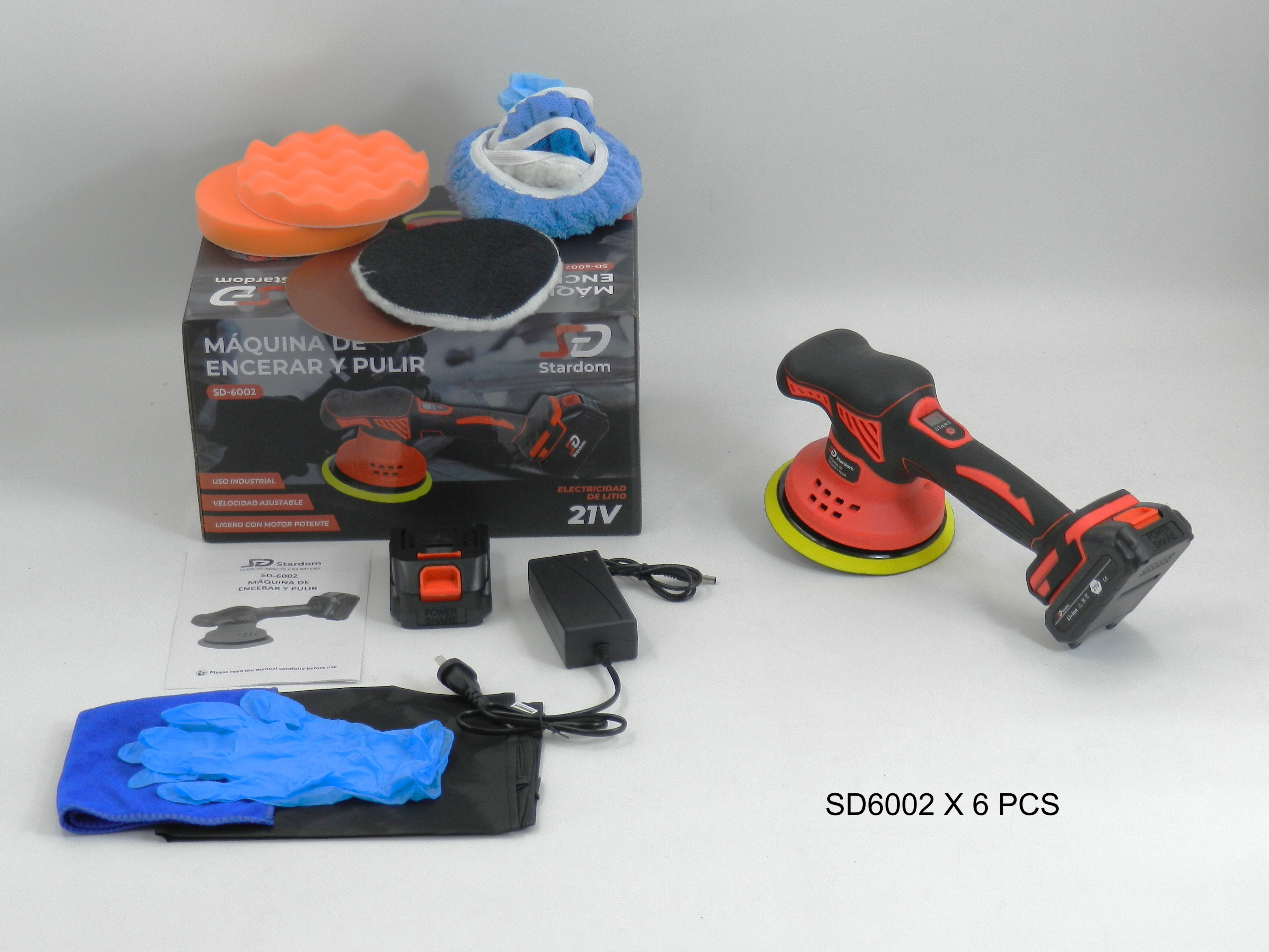 Máquina De Encerar Y Pulir Inalámbrica 21v Stardom Sd-6002