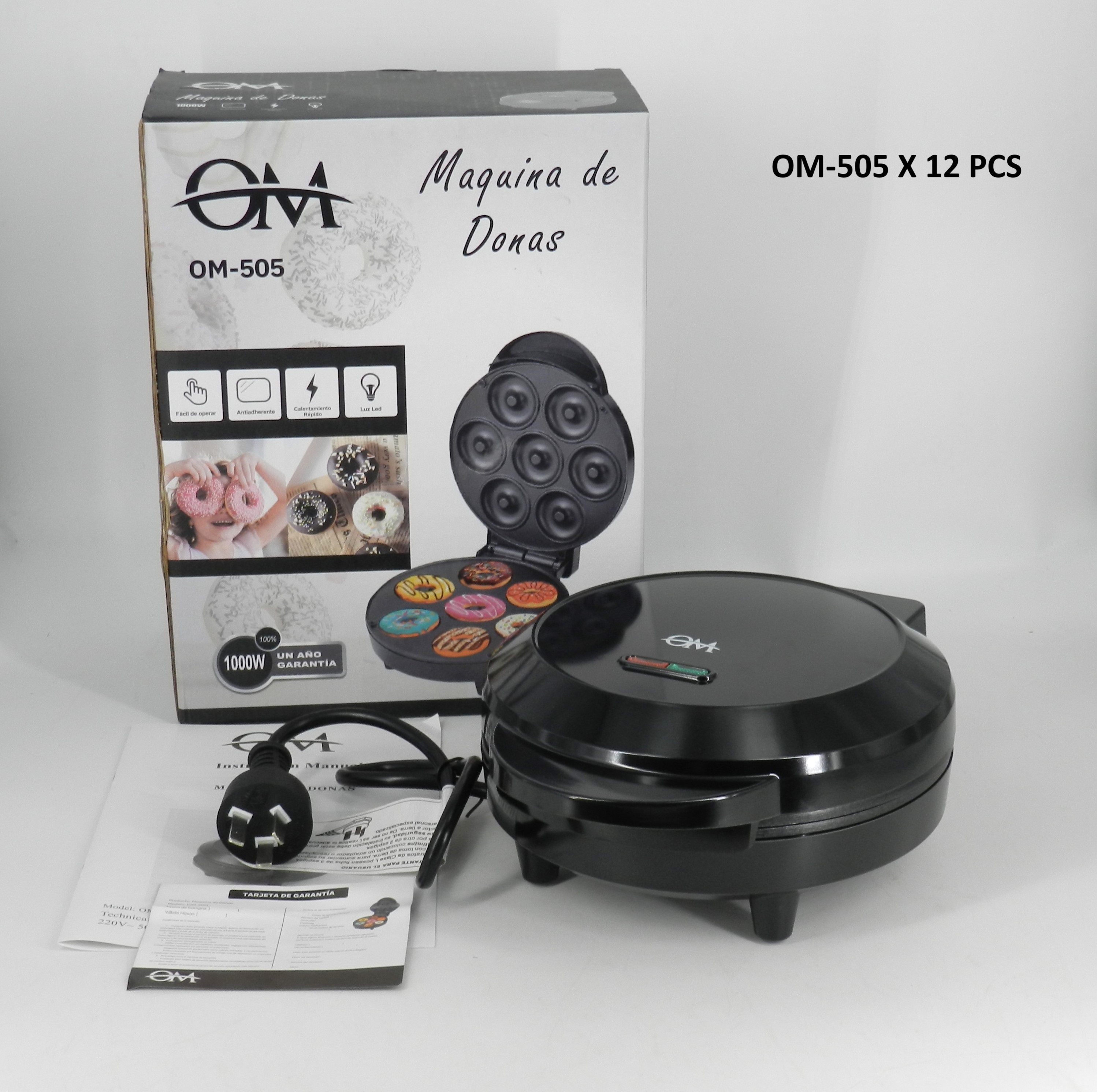 Máquina De Donas Eléctrica 1000w 7 Donas Antiadherente