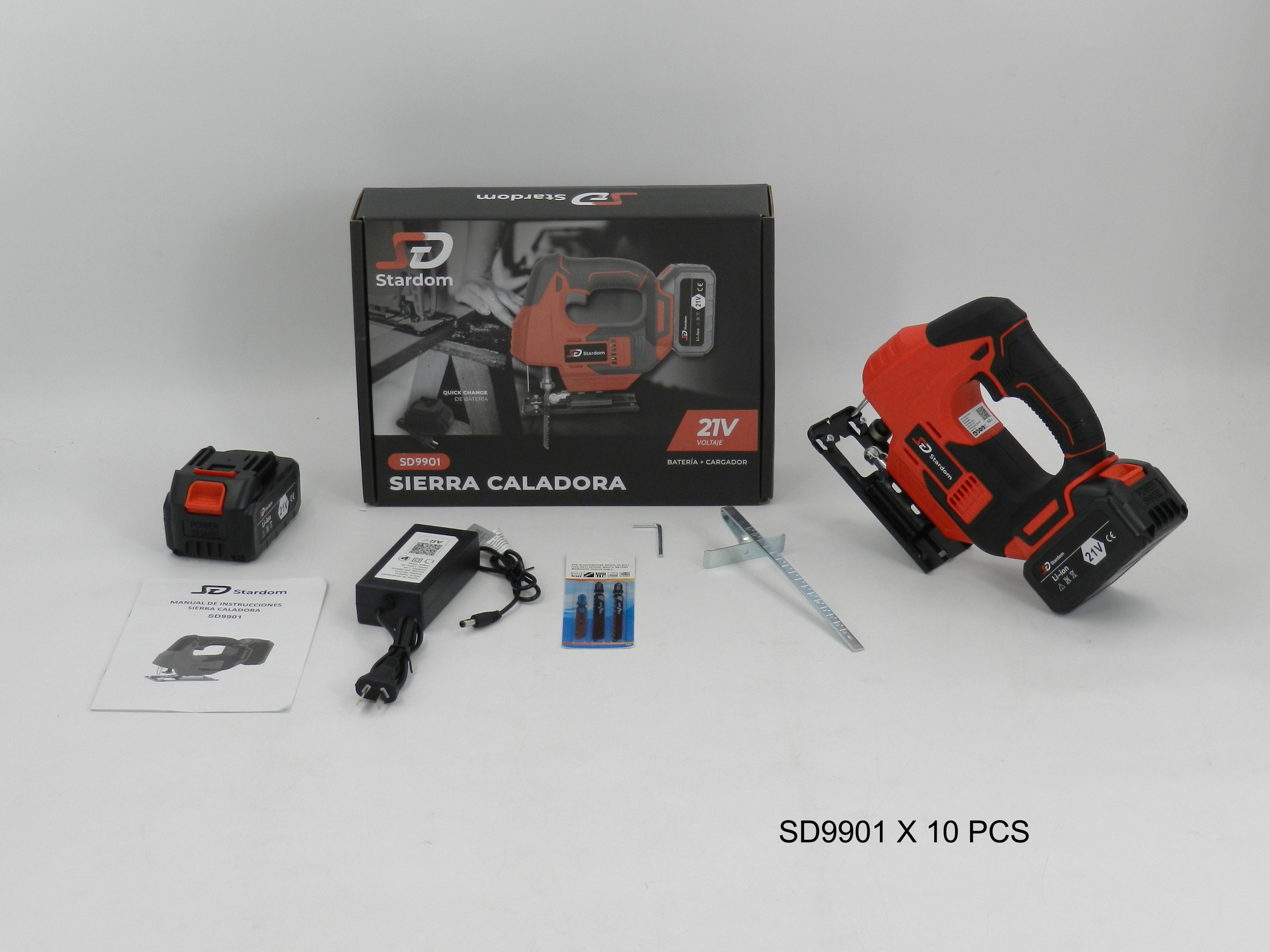 Sierra Caladora Inalámbrica 21v Stardom Sd9901 + Batería