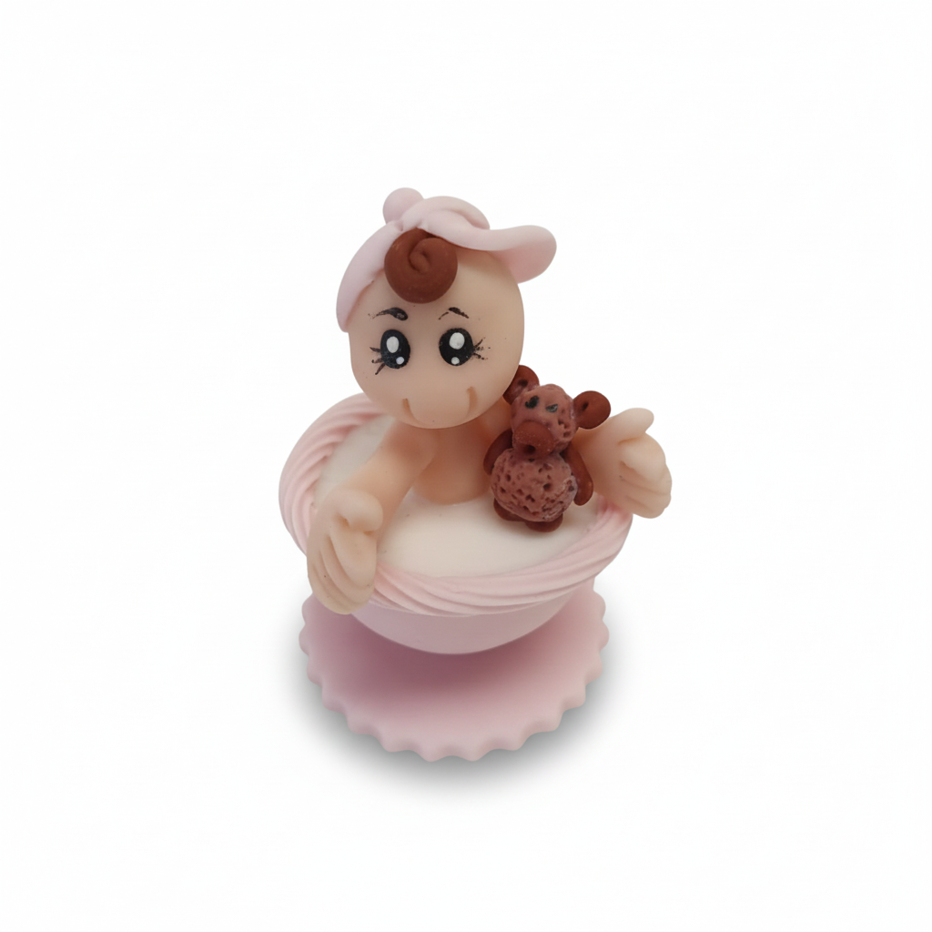  Recordatorio de Baby Shower — Bebé con Osito