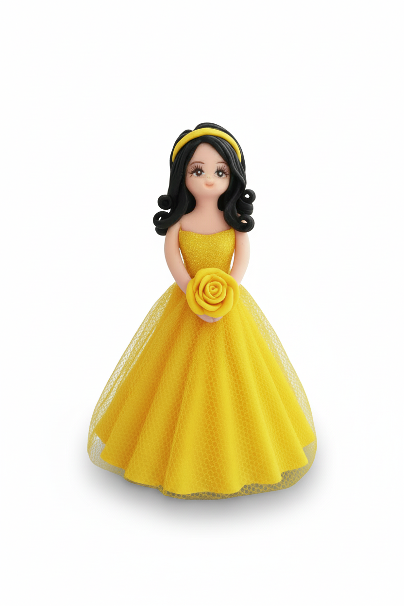 Recordatorio de Quinceañera - Muñeca en Porcelanicron