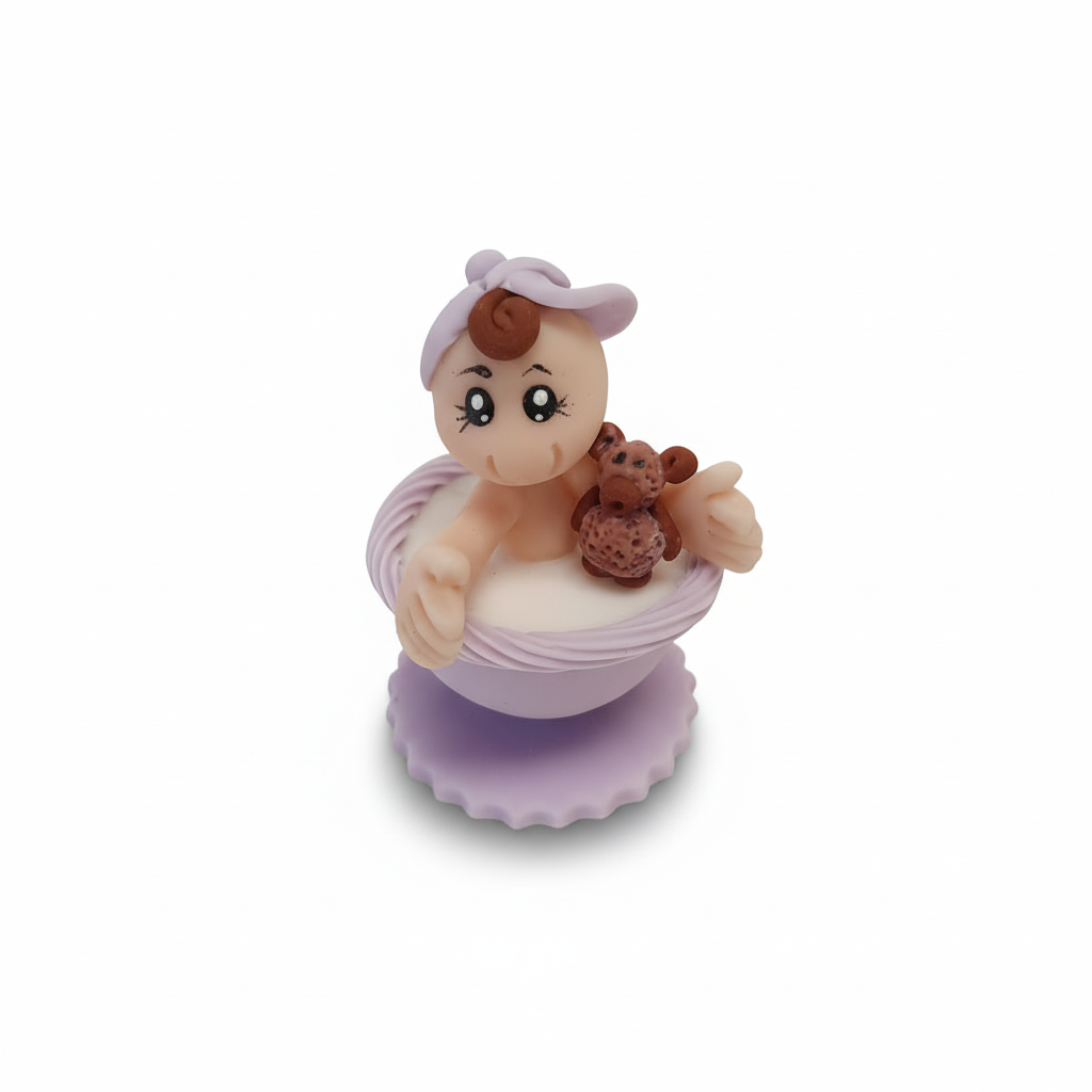  Recordatorio de Baby Shower — Bebé con Osito