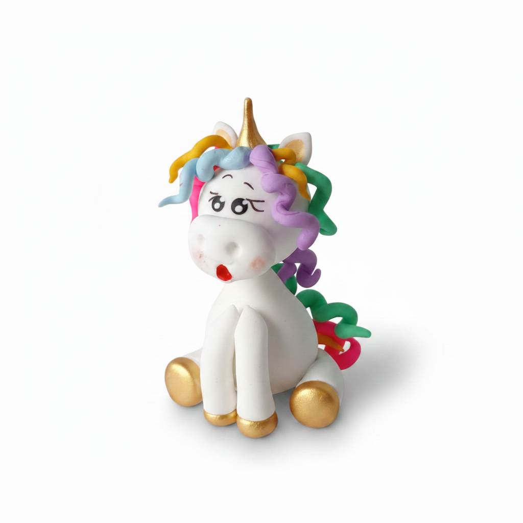 Recordatorio Cumpleaños Infantil — Unicornio en Porcelanicron