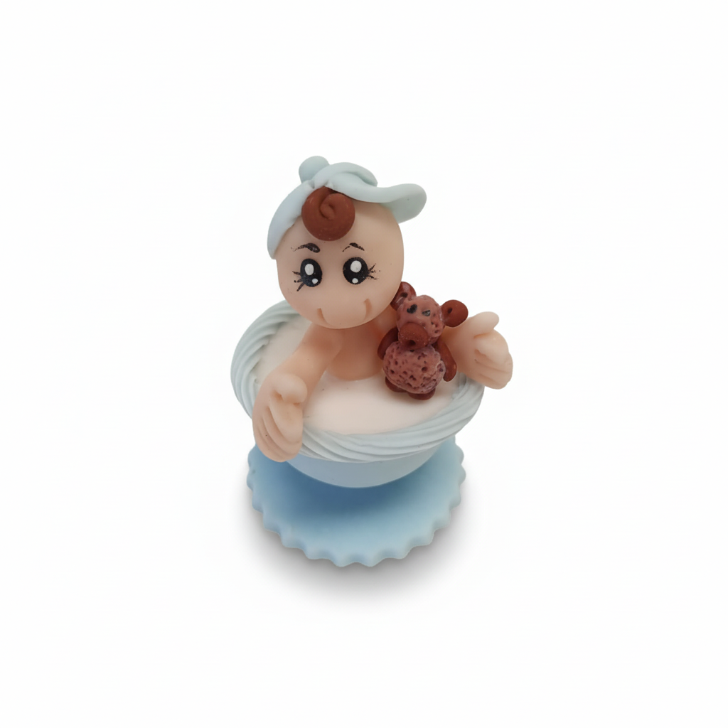  Recordatorio de Baby Shower — Bebé con Osito