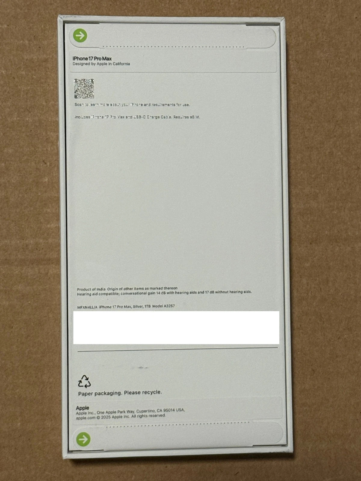 Apple iPhone 17 Pro Max - 1 TB - Silver (AT&T) & Cricket