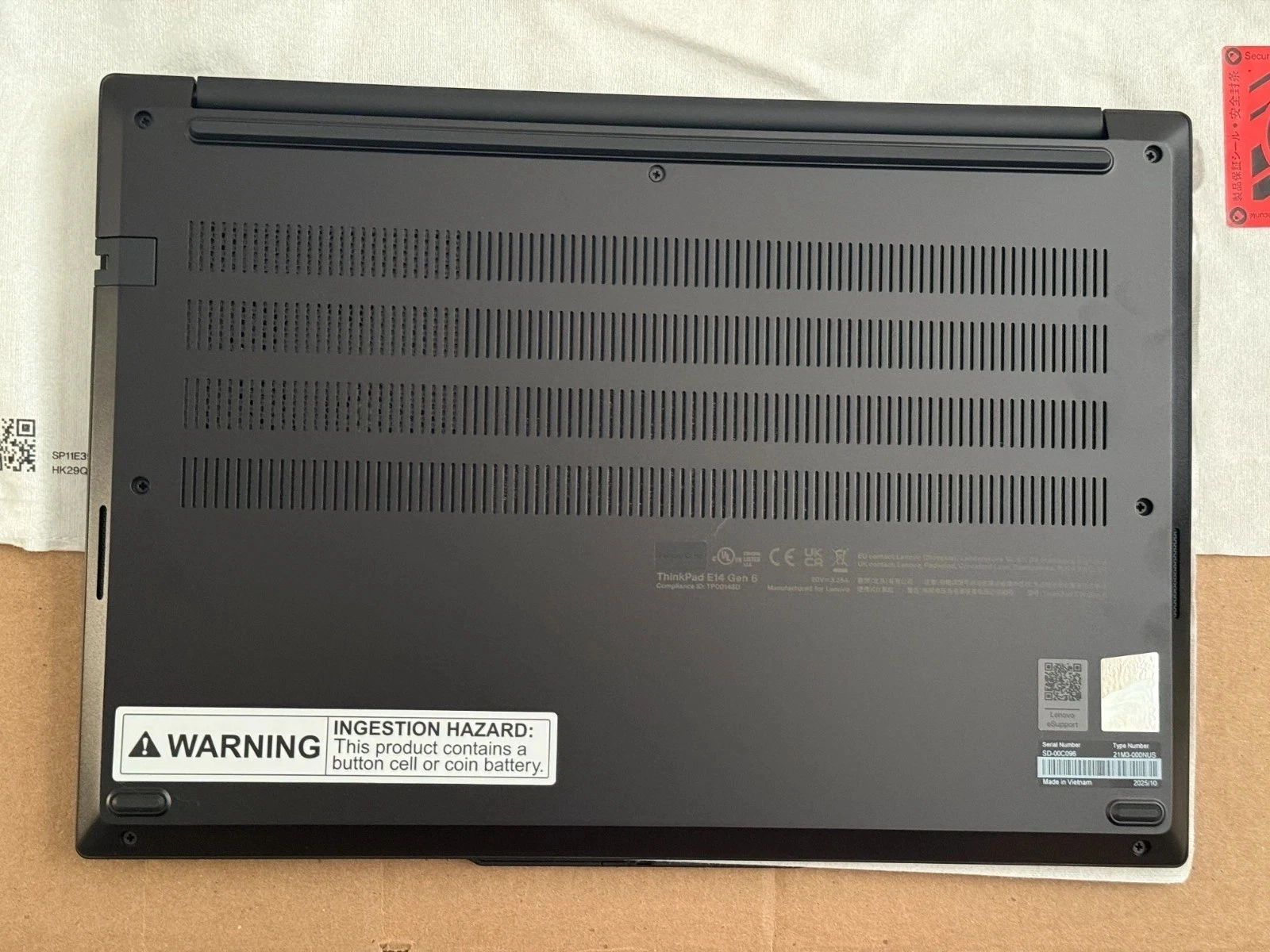 Lenovo Thinkpad E14 G6 14" Laptop AMD Ryzen 5 7535U 16GB RAM 256GB SSD W11P