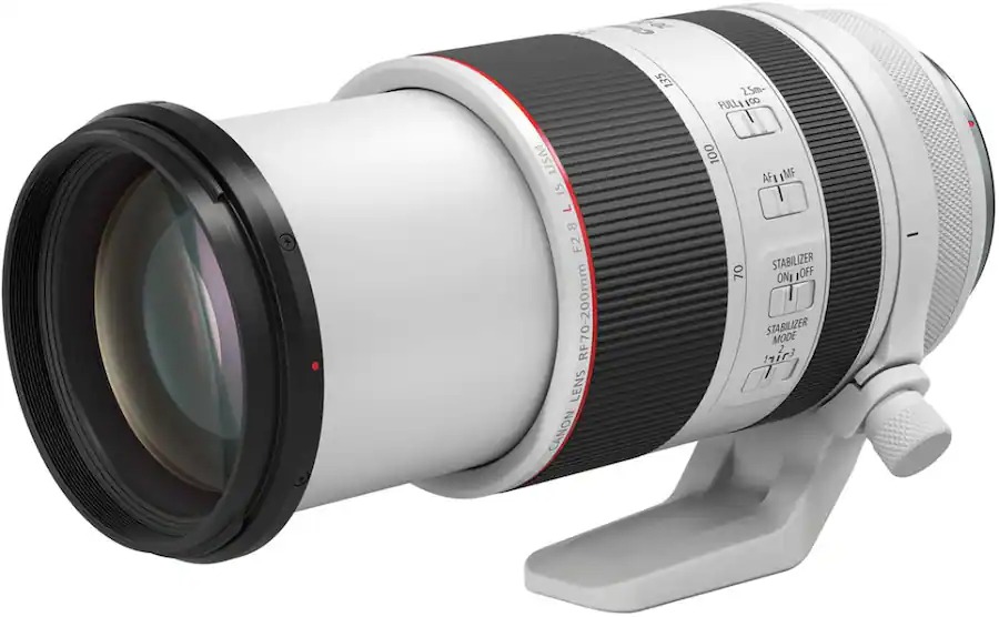 Canon - RF70-200mm F2.8L IS USM Telephoto Zoom Lens for EOS R-Series Cameras - White