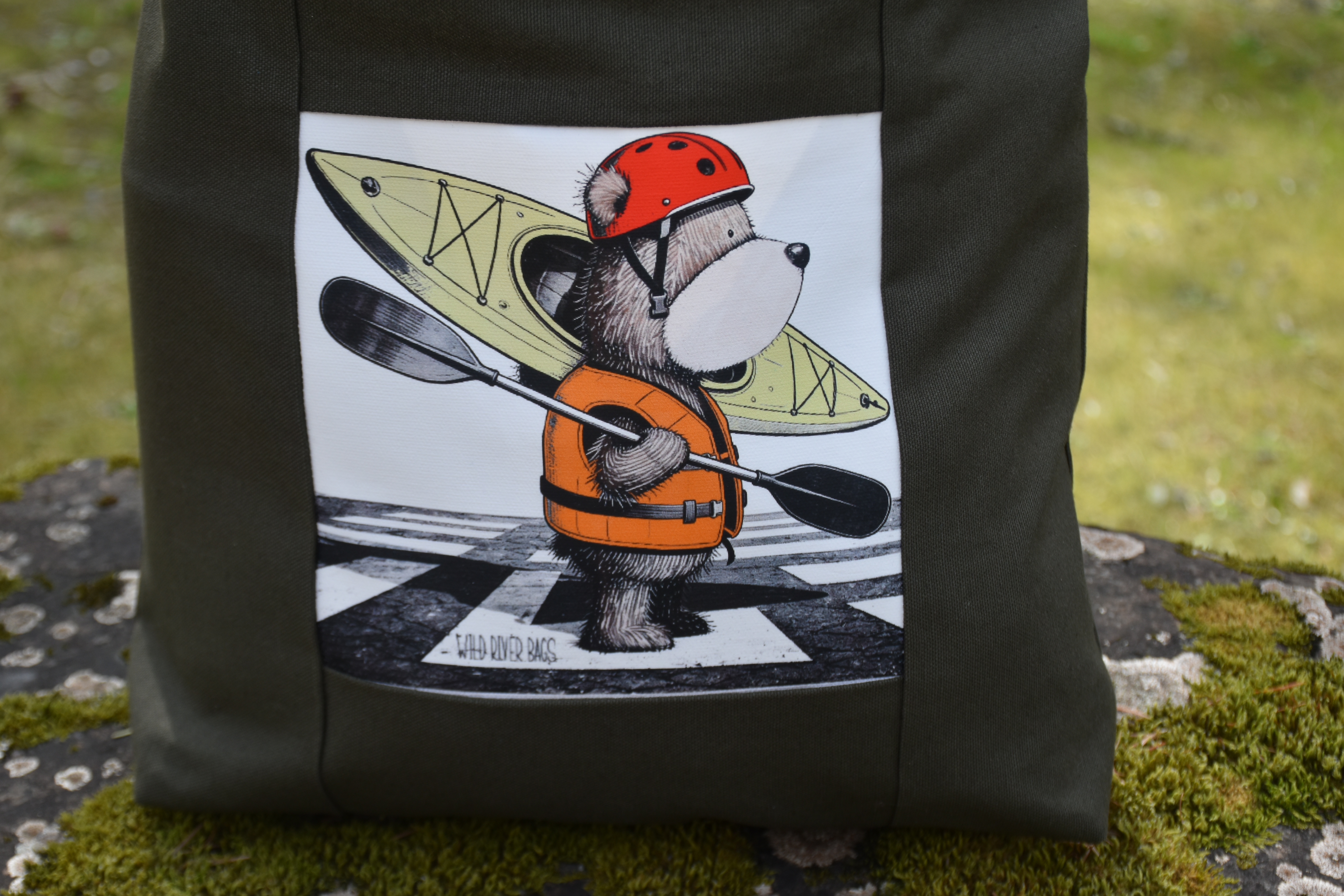 Bear With a Kayak Tote Bag 