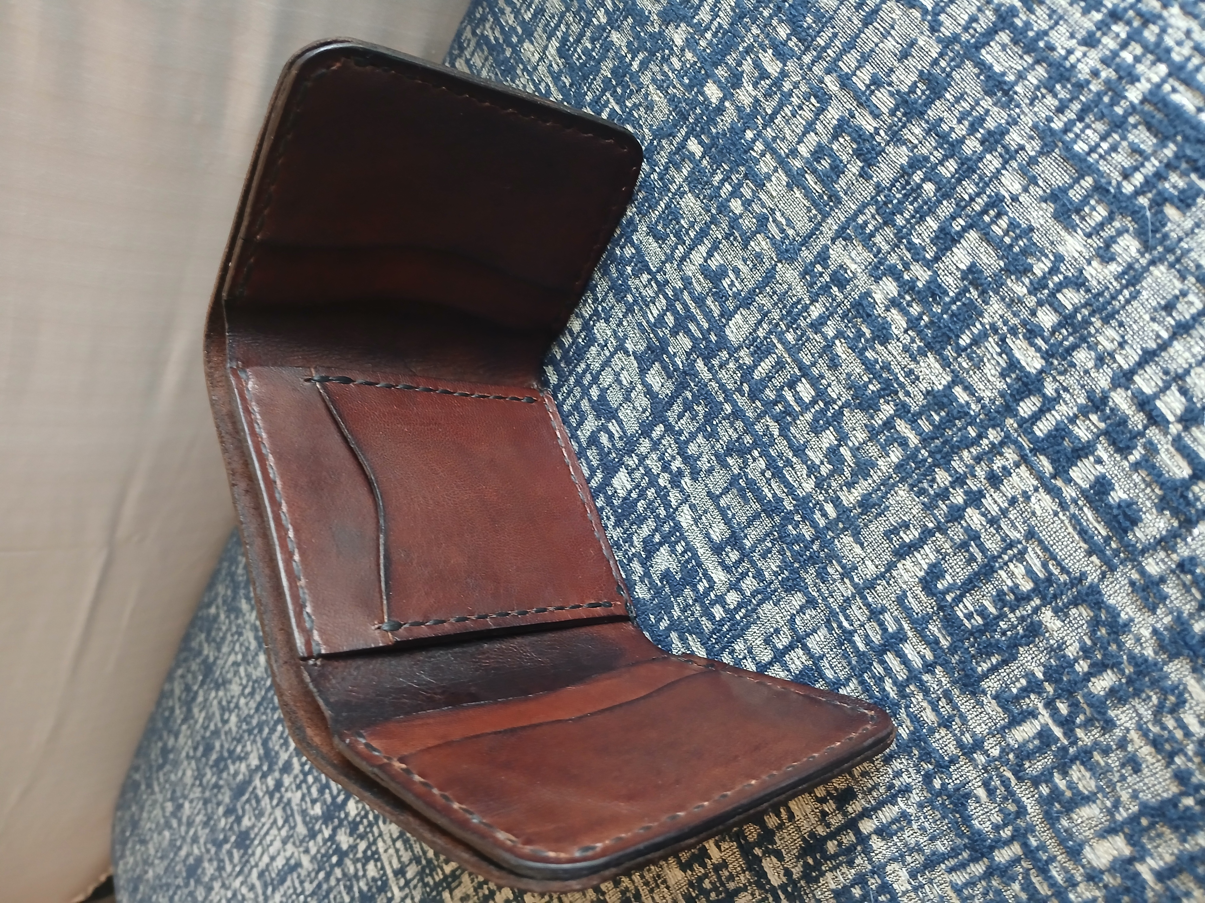 Handmade Leather Tri-fold wallet