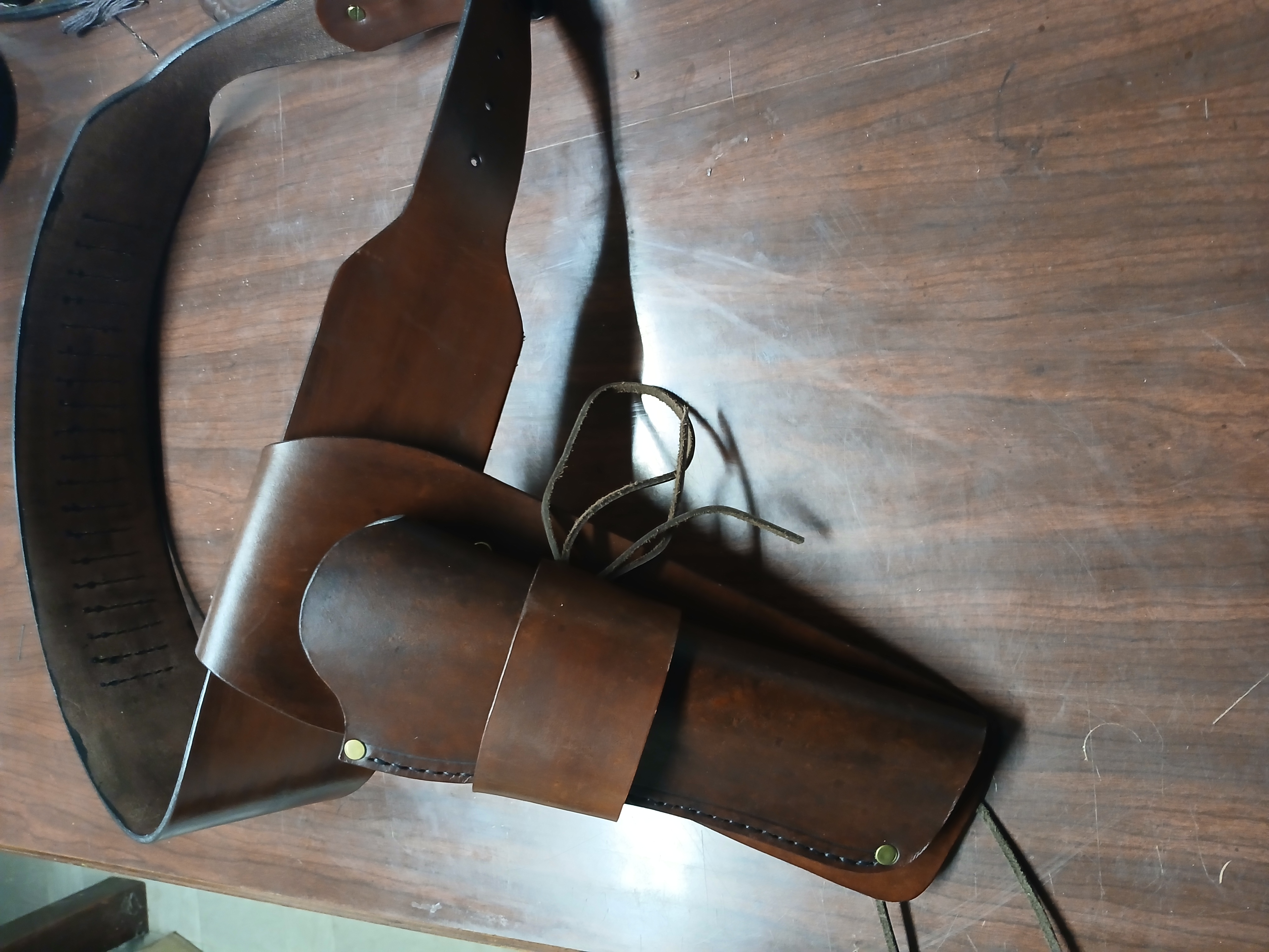 Leather Gun Holster Belt